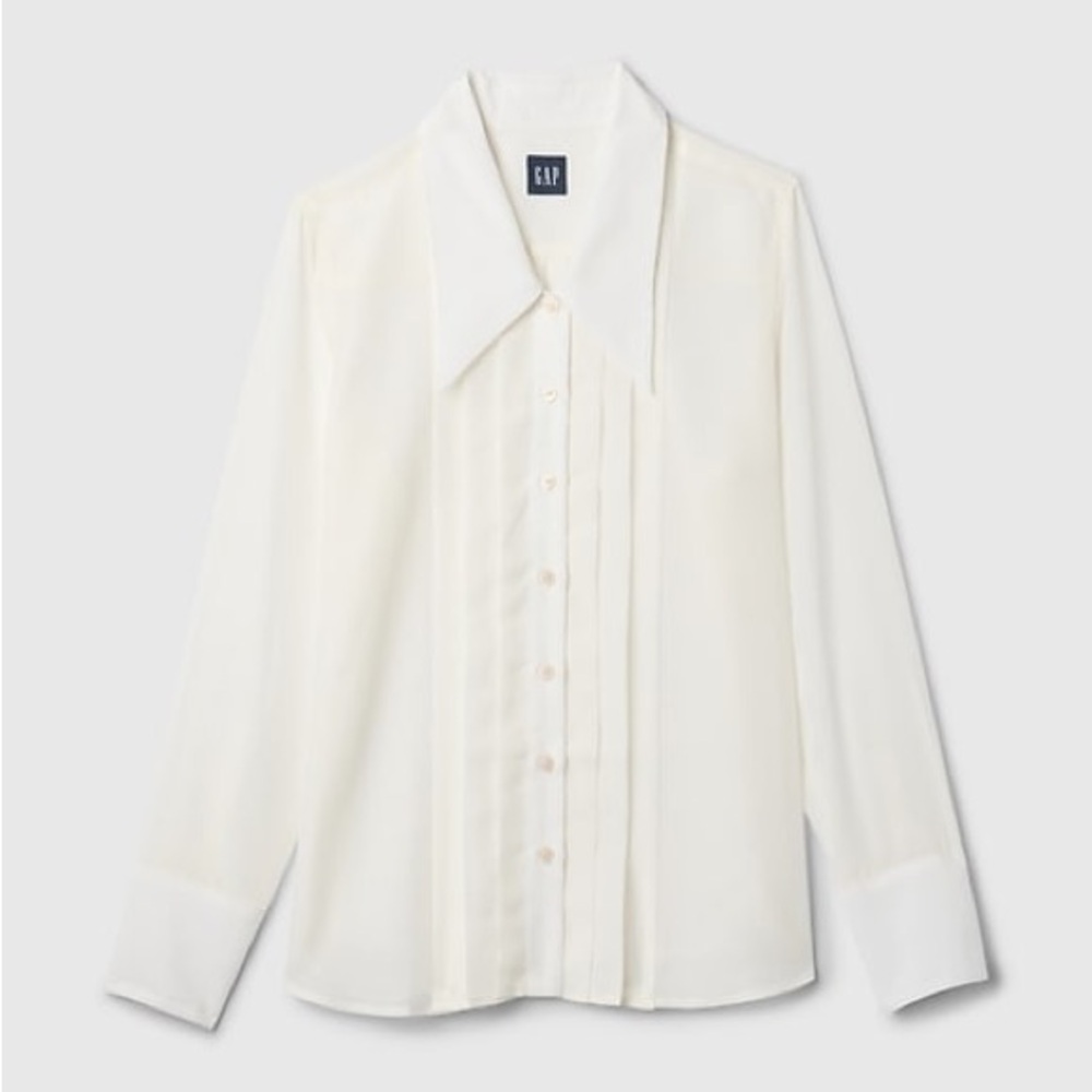 GAP Sheer Classic Tuxedo Shirt